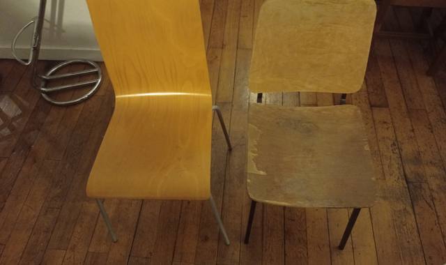 Mobilier deux chaises en bois