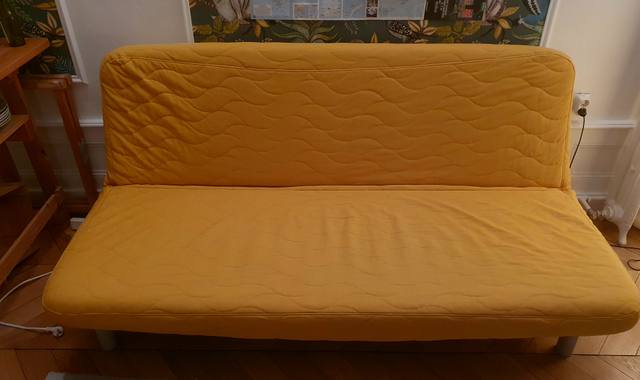 Mobilier canapé convertible IKEA Nyhamn jaune