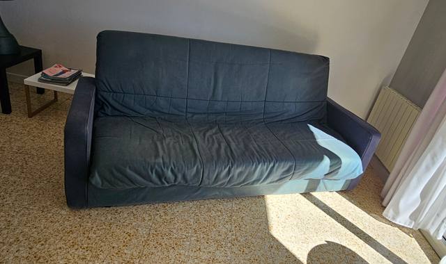 Mobilier canapé lit convertible avec coffre