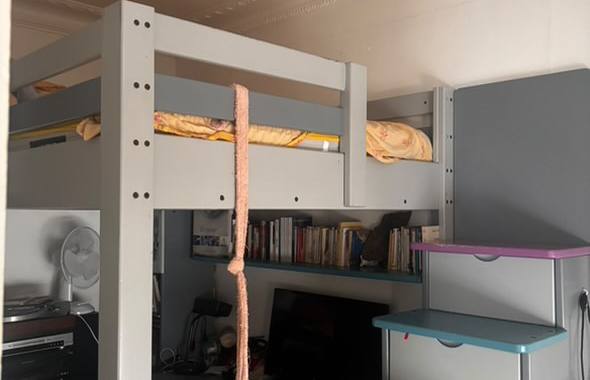 Mobilier lit mezzanine en bois massif