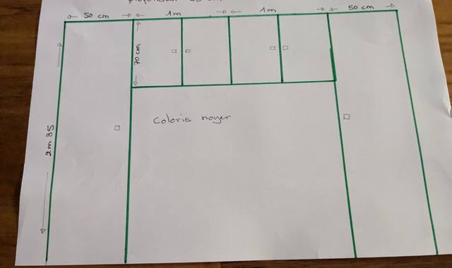 Mobilier dressing avec pont