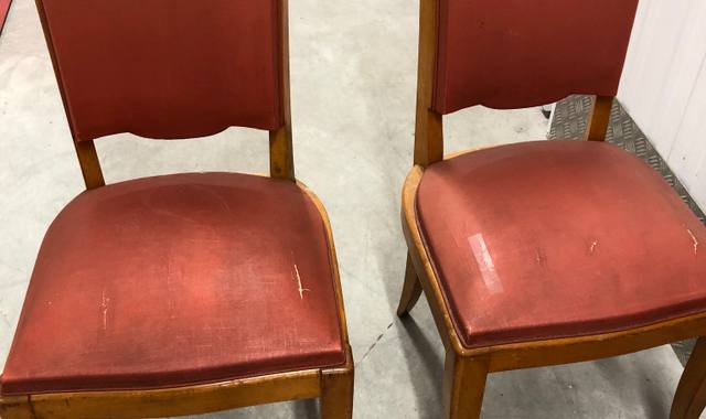 Mobilier 6 chaises bois et tissu