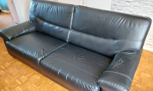 Mobilier canape 2 places coloris noir