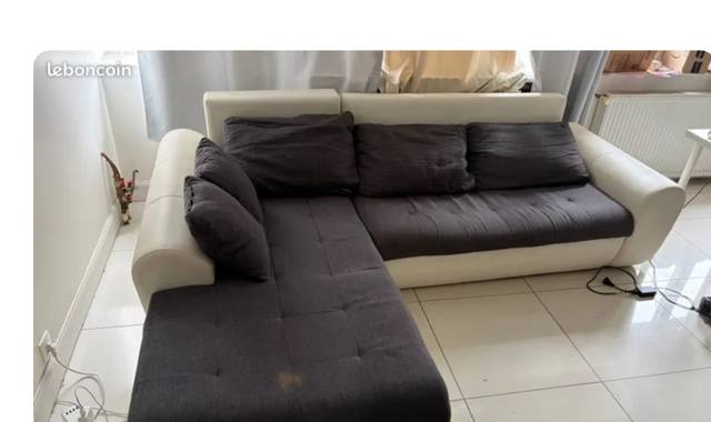 Mobilier canapé d'angle 3 places