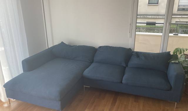 Mobilier canapé méridienne à gauche (de face)