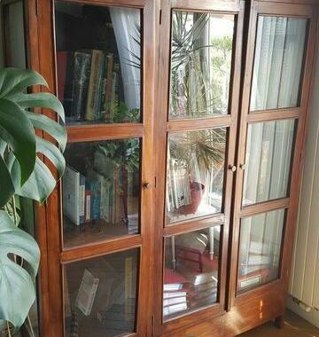 Mobilier vitrine bibliotheque bois exotique  Top!