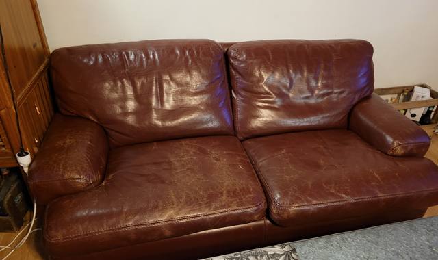 Mobilier canape cuir 3 personnes