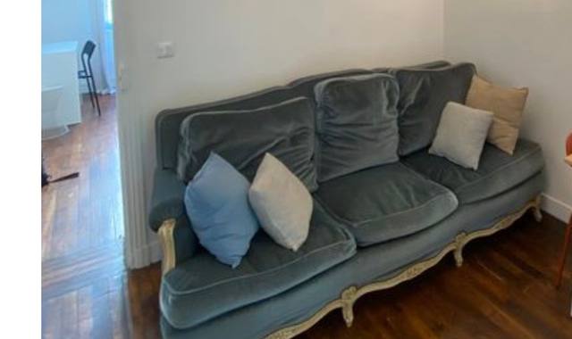 Mobilier un canapé en velours