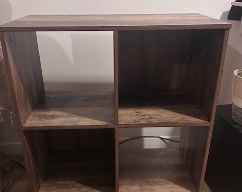 Mobilier meuble de rangement en bois avec 4 compartiments