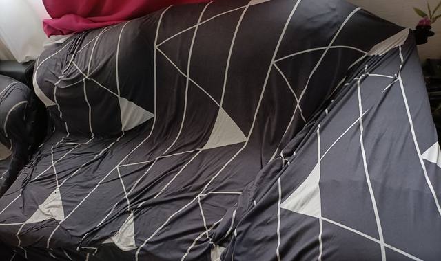 Mobilier canapé angle méridienne noir