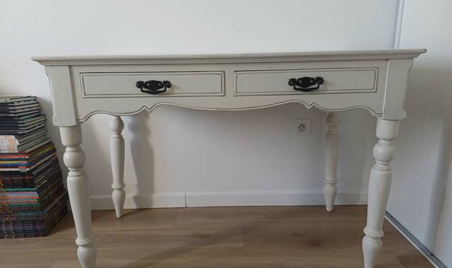 Mobilier bureau en bois blanc