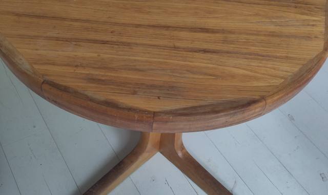 Mobilier table en orme 115cm de diamètre pour salle à manger