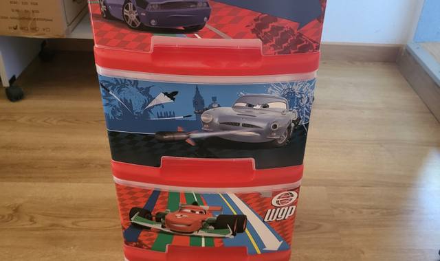 Mobilier bac rangement cars enfant