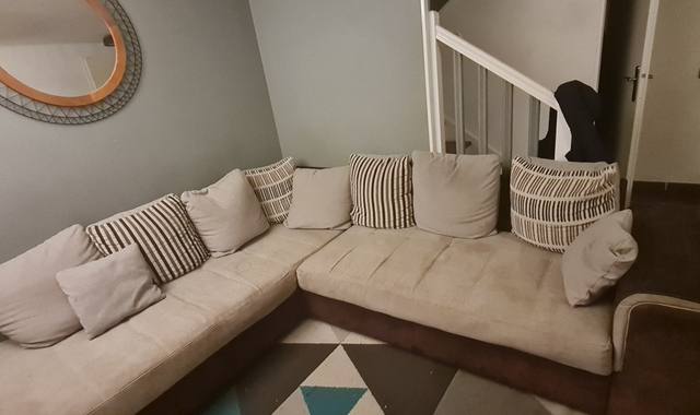 Mobilier salon canapé convertible angle droit