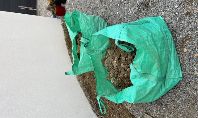 Terre et gravats gravats pour remblais