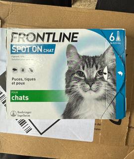 Accessoires pour animaux fRONTLINE ANTI PUCE, TIQUE, POUX. Pour chat