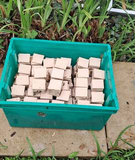 Bricolage petits carreaux beige/rose