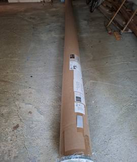 Bricolage grand tube en carton fort de 5 mètres et de 24 cm de diamètre