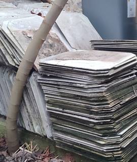 Bricolage ardoise en fibro ciment 40x40cm pour rénovation