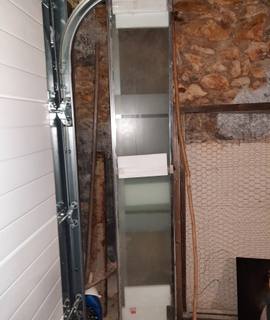 Bricolage porte de douche coulissante