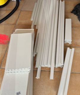 Divers reste de cloture pvc blanc
