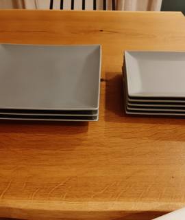 Divers lot d'assiettes IKEA grises