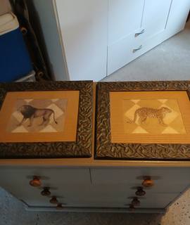 Divers deux cadres animaux