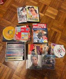 DVD, Film, Cinéma lot de DVD , Cd audio à donner
