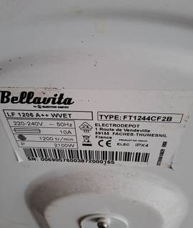 Electroménager machine à laver  Bellavita LF1206A ++ WVET 6KG 1200 T
