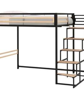 Meubles lit mezzanine métallique 140x190