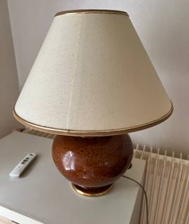 Literie lampe base bois laqué