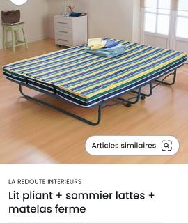 Literie lit pliant 2 places