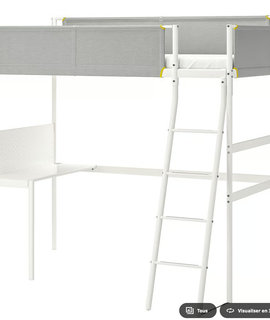 Literie lit mezzanine enfant modèle VITVAL