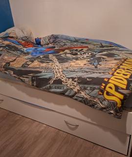 Literie lit 90x190 avec tiroir pour 2ème matelas