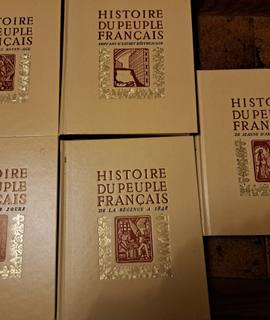 Livres-Revues encyclopédie 5 volumes HISTOIRE DU PEUPLE FRANCAIS