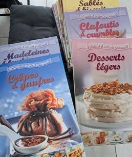 Livres-Revues recettes de pâtisseries