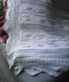 Literie 2 dessus de lit ancien en coton blanc au crochet
