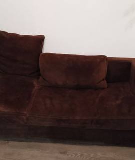 Meubles Canapé méridienne en cuir - daim