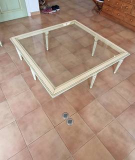 Meubles table basse avec plateau verre