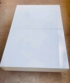 Meubles table extensible laquée blanc