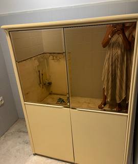 Meubles meuble de salon, vintage laqué beige