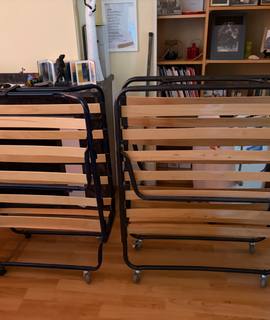 Meubles 2 sommiers de lits pliables 90*190