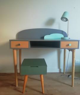 Meubles bureau + table basse Vertbaudet + lampe !