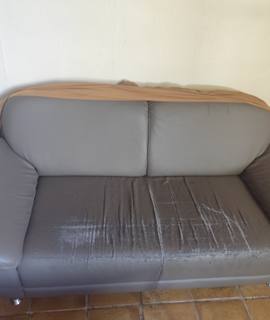 Meubles canapé simili cuir gris