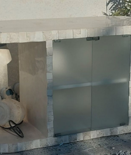 Meubles meuble bas imitation pierre