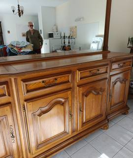Meubles buffet de salle à manger en merisier 4 portes 4 tiroirs