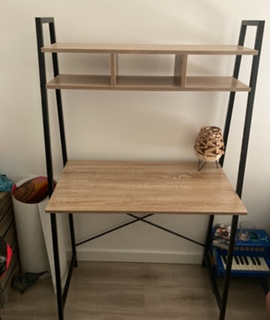 Meubles – Bureau style industriel avec étagères