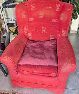Meubles fauteuil rouge vintage