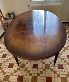 Meubles table en bois laque