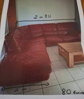 Meubles canapé d'angle en cuir